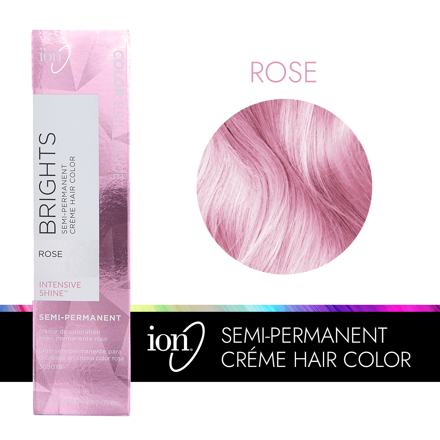 ion Color Brilliance Semi-Permanent Brights Hair Color Rose