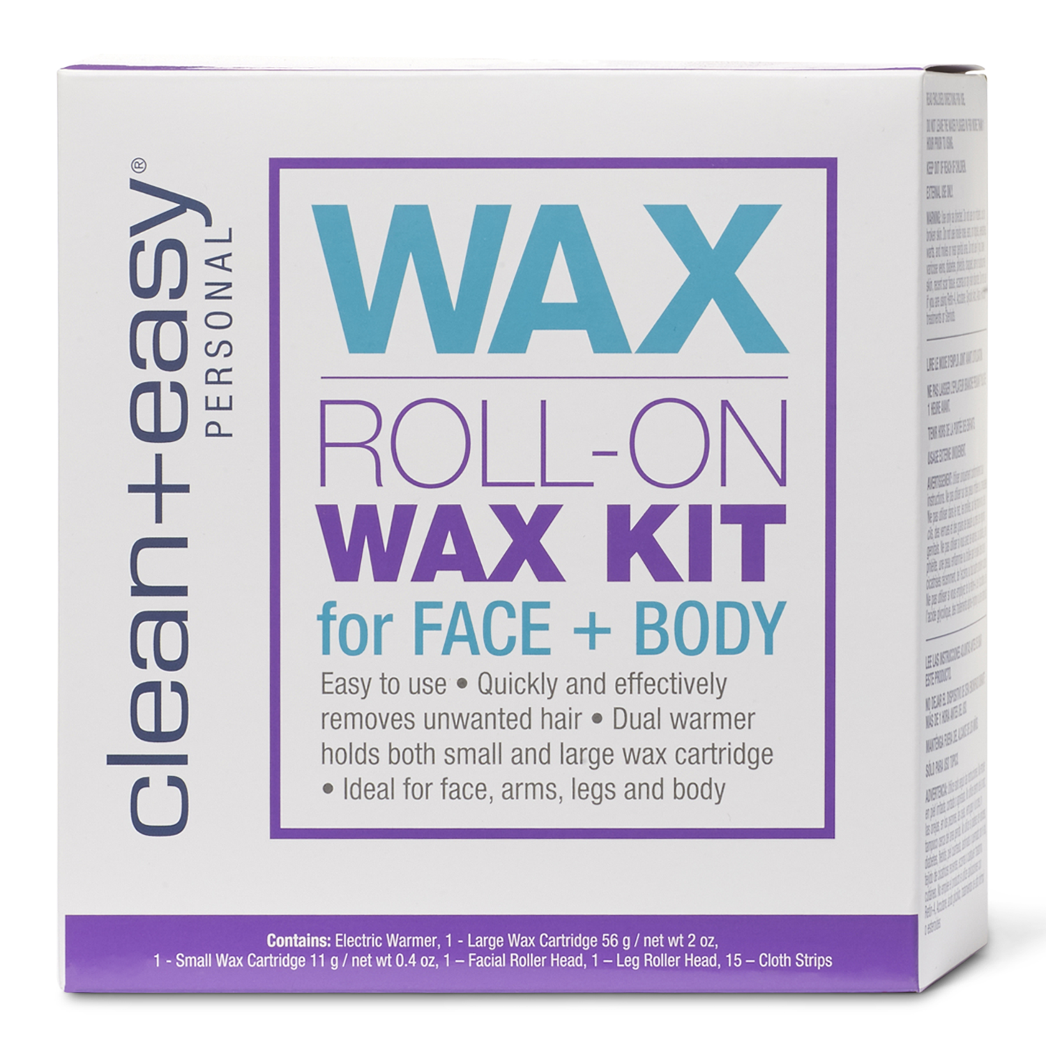 Clean + Easy Face & Body Roll On Wax Kit