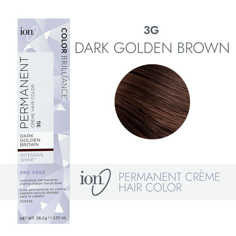 3G Dark Golden Brown Permanent Creme Hair Color