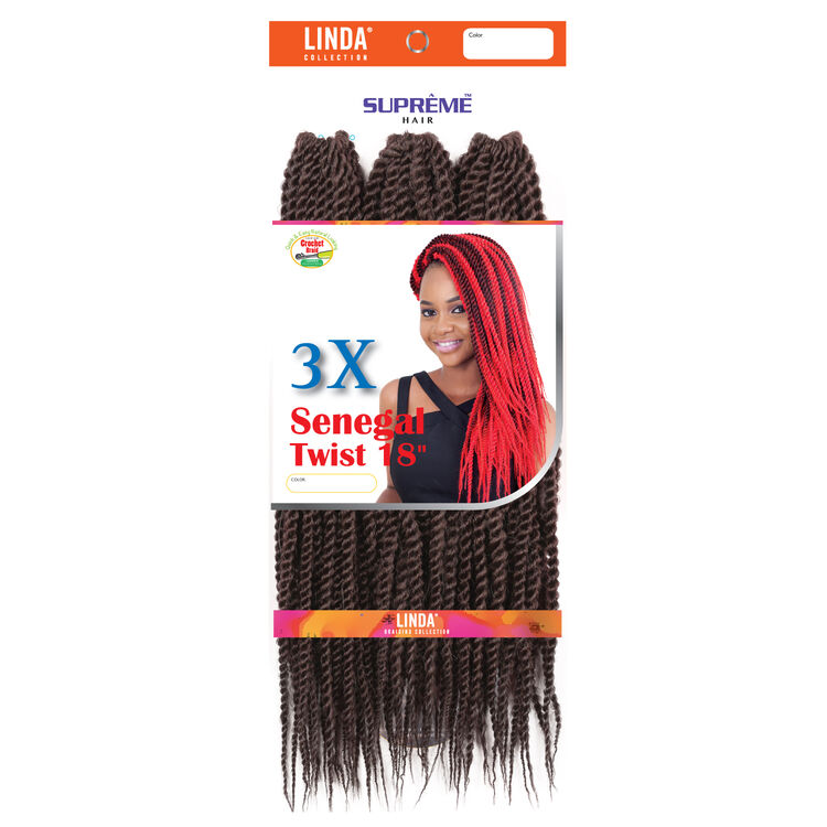 Supreme Hair 3X Senegal Twist 18 Inch Crochet Hair Dark Auburn, Crochet  Hair