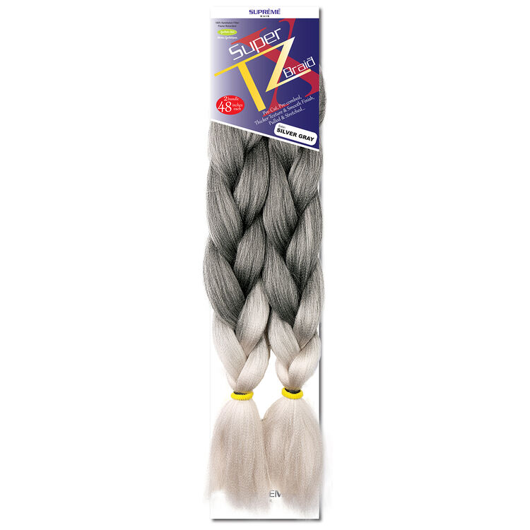 Supreme Hair Super Xtz Braid Ombre Silver Gray Synthetic Braiding Hair Extensions Sally Beauty