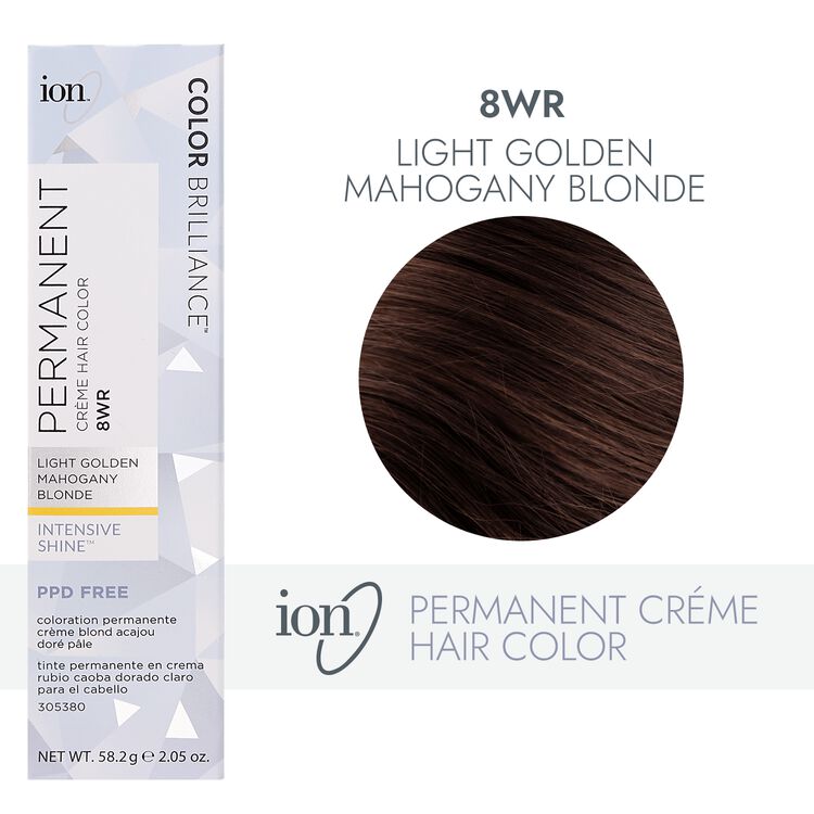 Ion 8wr Light Gold Mahogany Blonde Permanent Creme Hair Color By