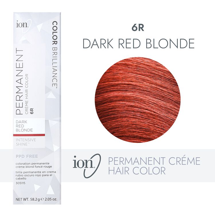 Platteland hoofd begrijpen Ion 6R Dark Red Blonde Permanent Creme Hair Color by Color Brilliance |  Permanent Hair Color | Sally Beauty
