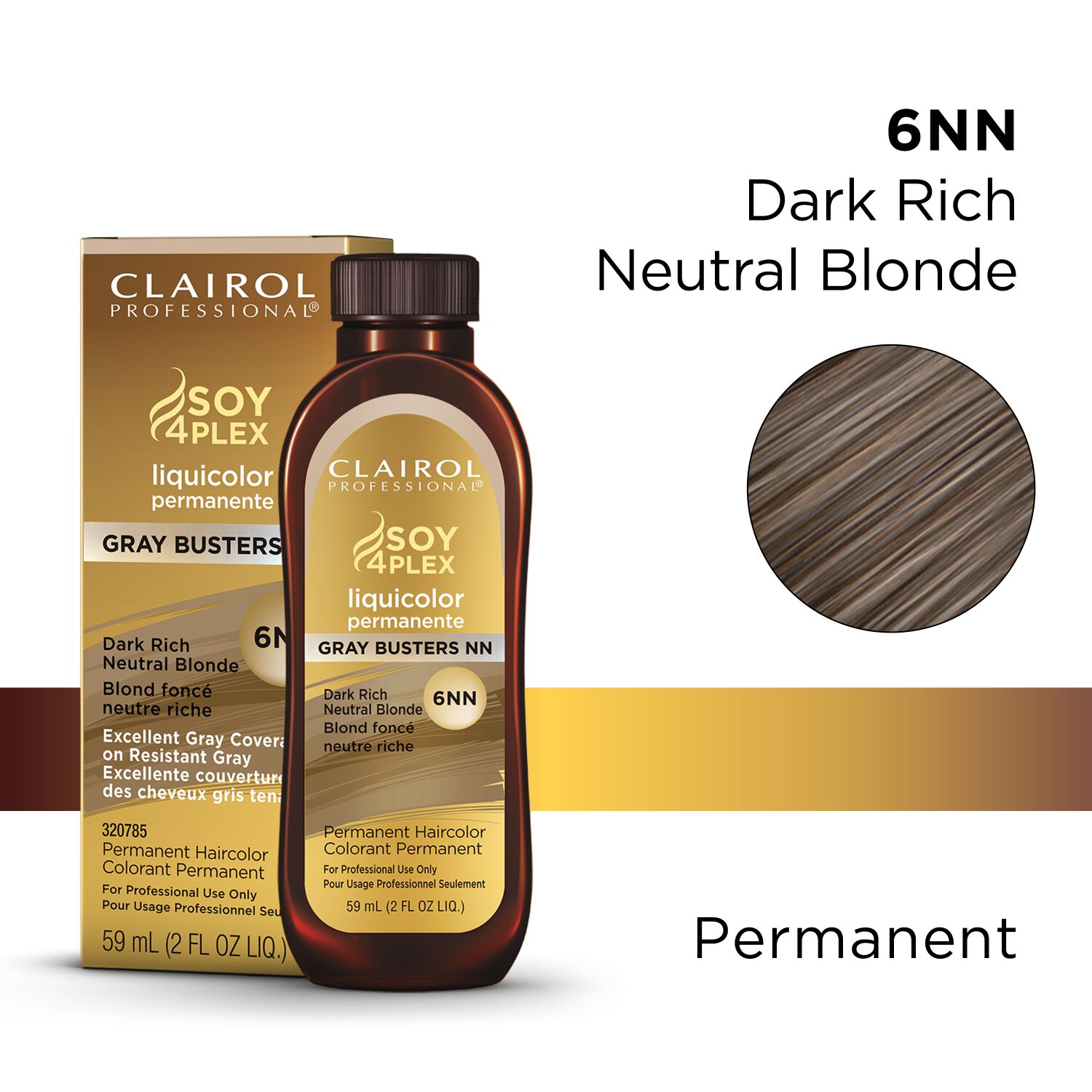 Clairol Professional 6nn Dark Rich Neutral Blonde Liquicolor Permanent Hair Color By Soy4plex 