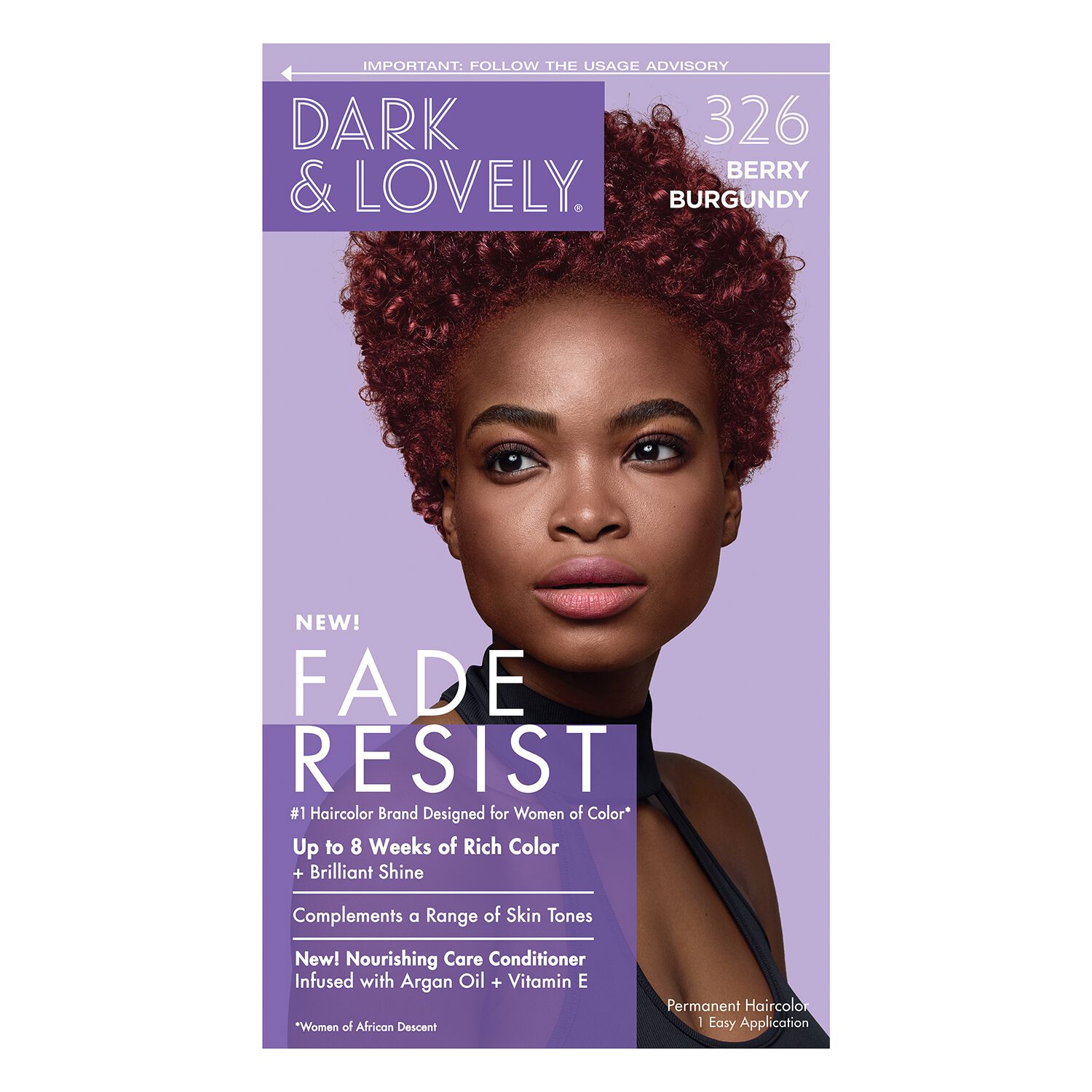 Dark and Lovely Fade Resistant Berry Burgandy Permanent Hair Color