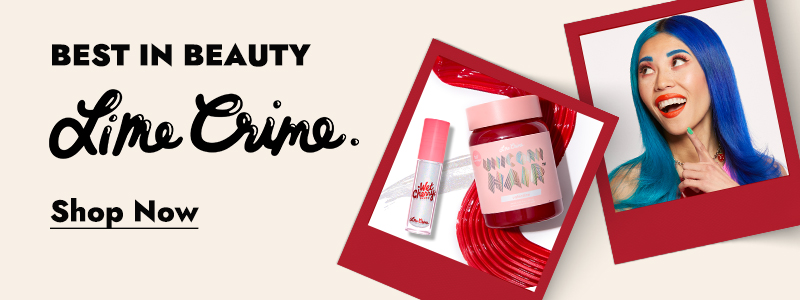 Best in beauty. Lime Crime. Shop now.