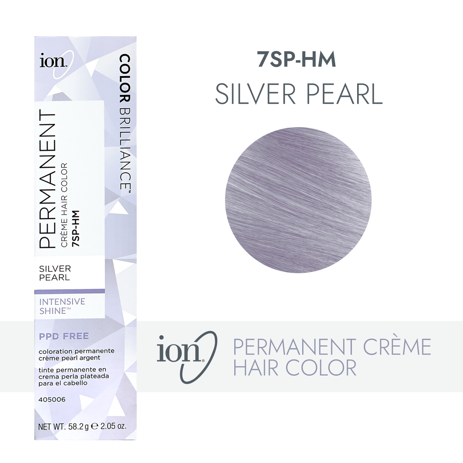 Ion 7SP-HM Silver Pearl Permanent Creme Hair Color by Color Brilliance