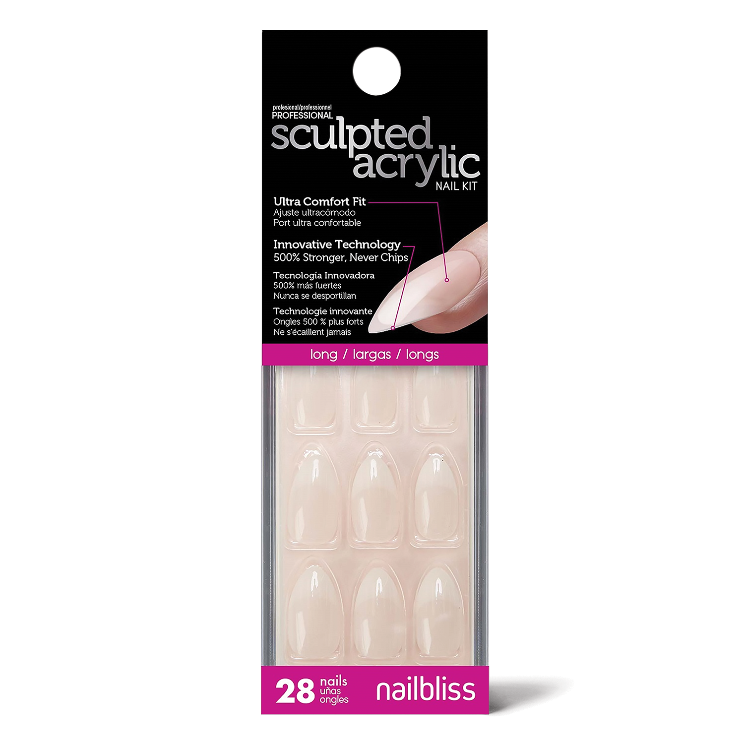 nail bliss Professional French Stilleto Nude Nail Kit| press on nail kits  Sally Beauty