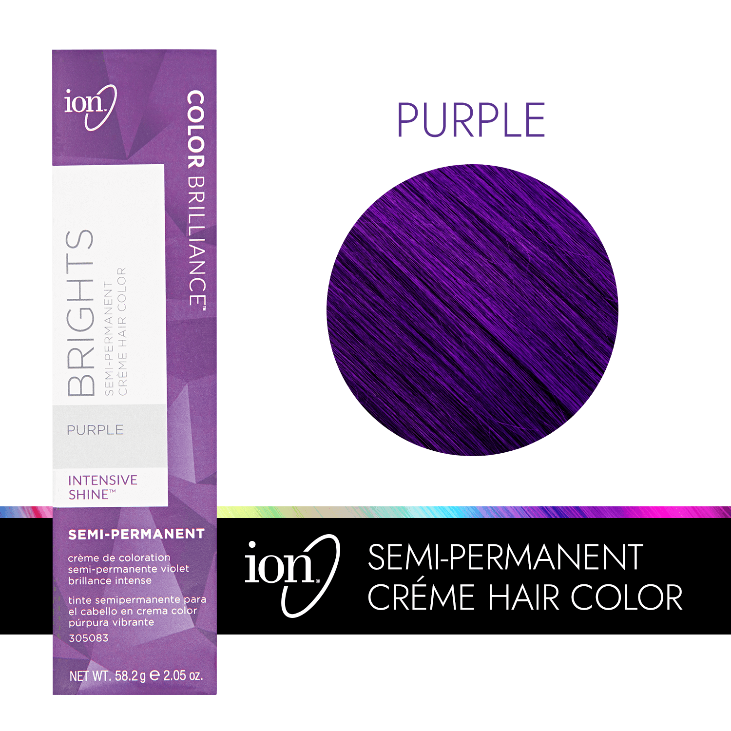 Purple Color Brilliance Brights Semi Permanent Hair Color By Ion