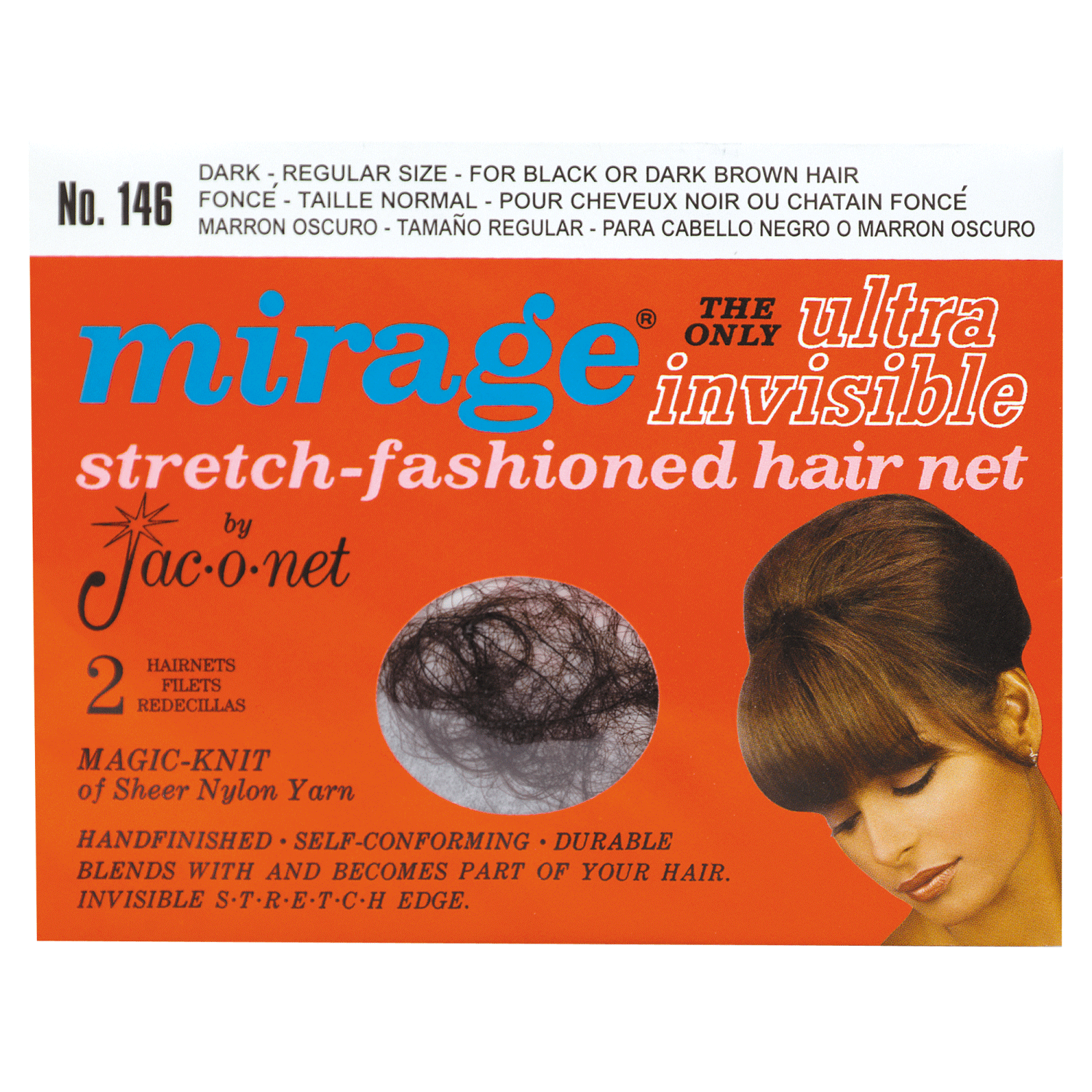  Hair Net Jac-O-Net Handmade No Elastic Regular Size, Light  Brown,1 Net Per Pack [1 Pack] : Industrial & Scientific
